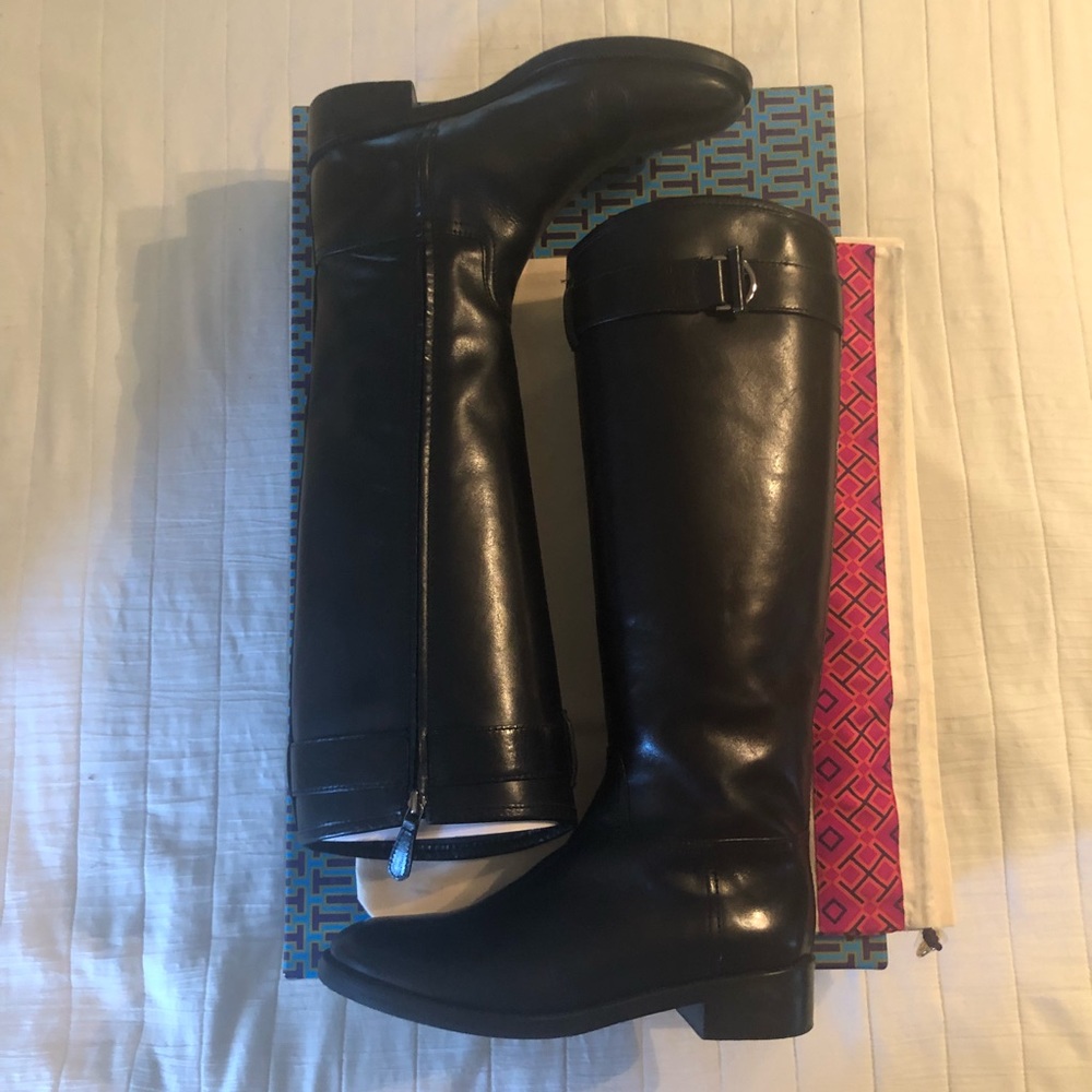 Tory Burch Black Grace Riding Boots